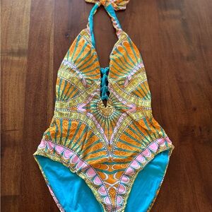 Trina Turk One Piece in Orange and Blue